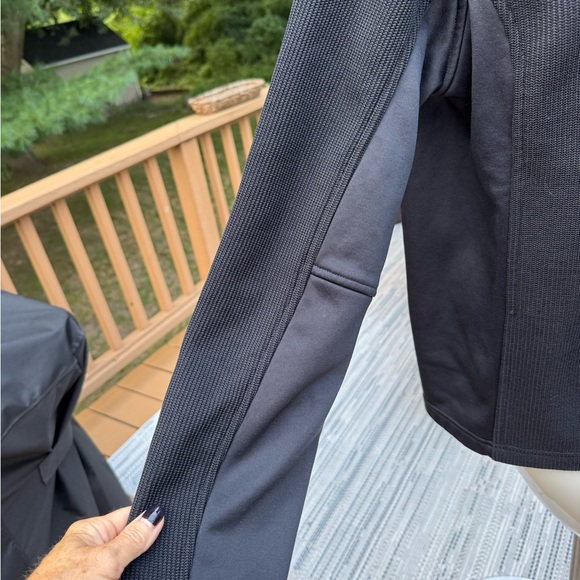 Mens Spyder Black Quarter-Zip Pullover with Blue Logo size large - Picture 4 of 13